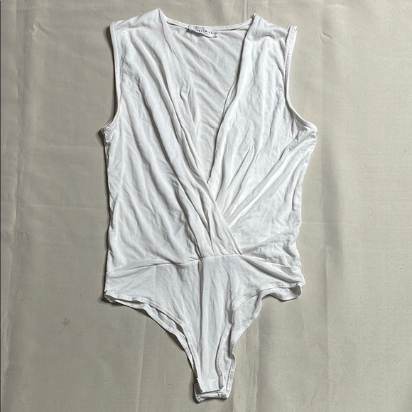 WASABITMINT White Wrap Top - Picture 6 of 9